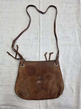 Roots Canada Distressed Leather Crossbody - Vintage Village Bag